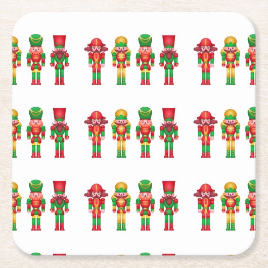 Kerstman-versiering voor Kerstmis Kartonnen Onderzetters (Voorkant)