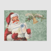  kerstman Victoriaans groen Tissuepapier (Voorkant)