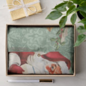  kerstman Victoriaans groen Tissuepapier (Geschenk)