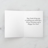  Kerstman Victoriaans Kerst 1890 Feestdagen Kaart (Binnen)