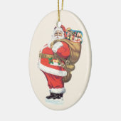  kerstman, Victoriaans kerstman gesneden Keramisch Ornament (Links)