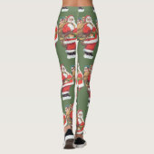  kerstman, Victoriaans kerstman gesneden Leggings (Achterkant)