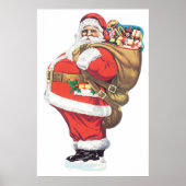  kerstman, Victoriaans kerstman gesneden Poster (Voorkant)