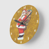  kerstman, Victoriaans kerstman gesneden Ronde Klok (Hoek)