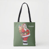  kerstman, Victoriaans kerstman gesneden Tote Bag (Voorkant)
