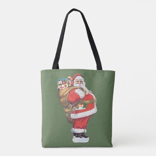 kerstman, Victoriaans kerstman gesneden Tote Bag (Achterkant)