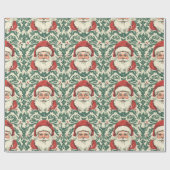 Kerstman Victoriaans Toile Christmas Cadeaupapier (Vlak)