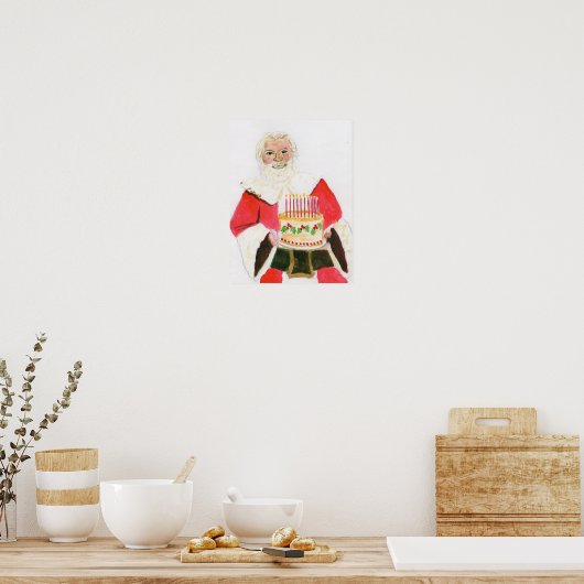 Kerstman viering poster (Keuken)