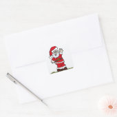 kerstman vierkante sticker (Envelop)