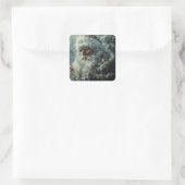 Kerstman Vierkante Sticker (Tas)