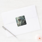 Kerstman Vierkante Sticker (Envelop)