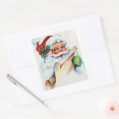  kerstman vierkante sticker (Envelop)