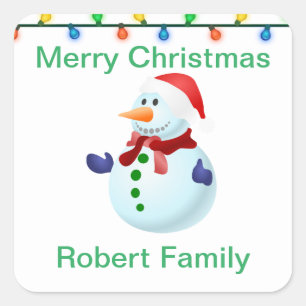 Kerstman Vierkante Sticker
