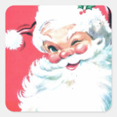 kerstman vierkante sticker (Voorkant)