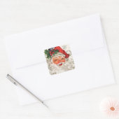  kerstman vierkante sticker (Envelop)
