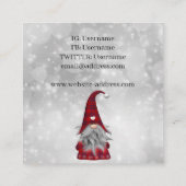 Kerstman        vierkante visitekaartje (Achterkant)