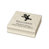 Kerstman Vierkantige Retouradres Stempel (Stempel)