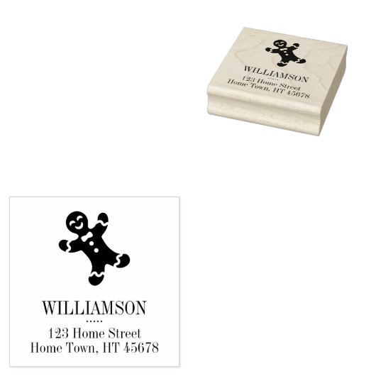 Kerstman Vierkantige Retouradres Stempel (Gestempeld)