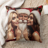 Kerstman viert kerst.. twee keer! kussen (Deken)