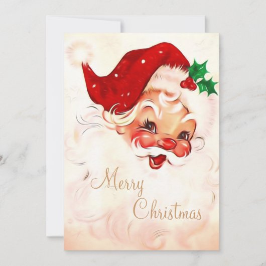 Kerstman vintage 4 kaart (Voorkant)