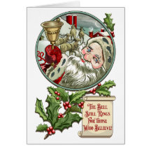 Kerstman vintage 5x7 kaart