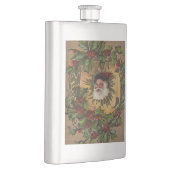 Kerstman Vintage Antiek Hulst Kerstmis Heupfles (Rechts)