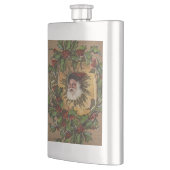 Kerstman Vintage Antiek Hulst Kerstmis Heupfles (Links)