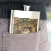 Kerstman Vintage Antiek Hulst Kerstmis Heupfles (Voorbeeld)