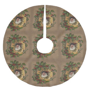 Kerstman Vintage Antiek Hulst Kerstmis Kerstboom Rok