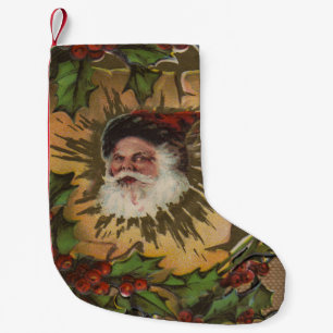 Kerstman Vintage Antiek Kerstmis Hulst Kleine Kerstsok
