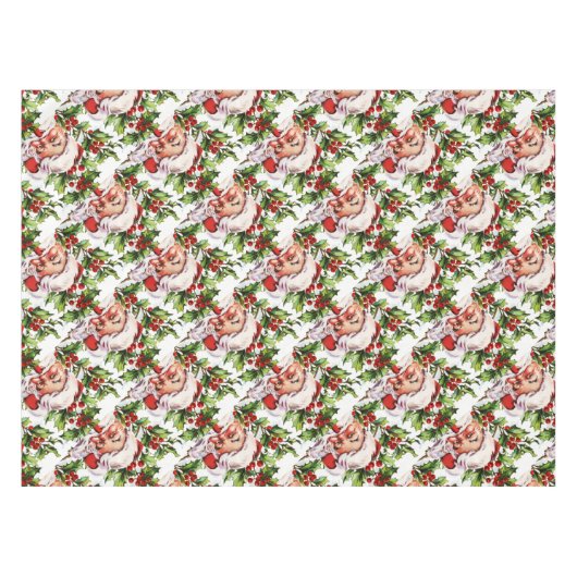 Kerstman, vintage kerstman tafelkleed (Voorkant (Horizontaal))