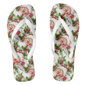 Kerstman, vintage kerstman teenslippers (Voetbed)