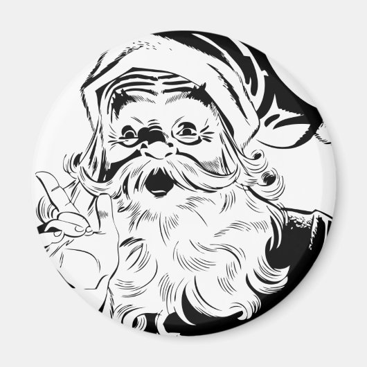 Kerstman vintage magneet (Voorkant)
