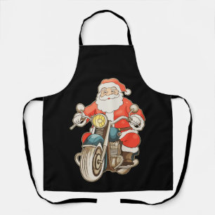 Kerstman Vintage Motorfiets Biker Kerstmis Schort