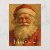 Kerstman Vintage Prettig Kerstfeest  Briefkaart (Voorkant)