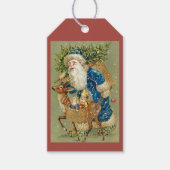 Kerstman Vintage Prettig Kerstfeest Cadeaulabel (Voorkant)