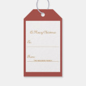 Kerstman Vintage Prettig Kerstfeest Cadeaulabel (Achterkant)