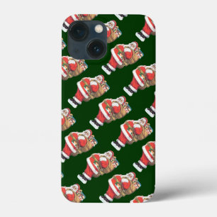 Kerstman vintage, victoriaanse kerst uitknipsel iPhone 13 mini hoesje