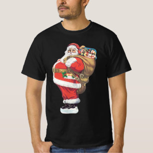Kerstman vintage, victoriaanse kerst uitknipsel t-shirt