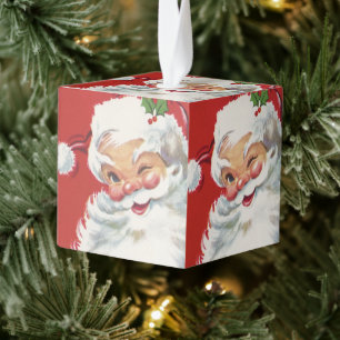 Kerstman vintage, vrolijk en knipogend decoratie