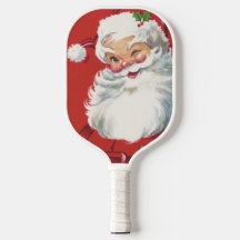 Kerstman vintage, vrolijk en knipogend