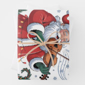 Kerstman Vioolspeler Violist Kerst Muziek Kerstmis Inpakpapier Vel (In situ)