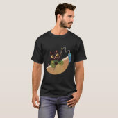 Kerstman vissen Grappige Kerstvisserman Kerstmis T-shirt (Voorkant volledig)