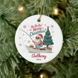 Kerstman vissen Kerstmis Keramisch Ornament