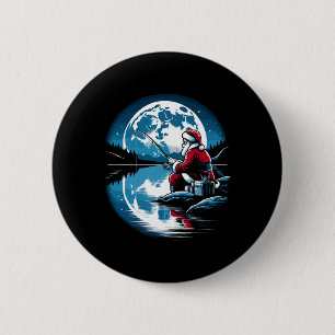 Kerstman Vist kerstmis visser visser Ronde Button 5,7 Cm