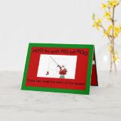 Kerstman vist op een kerstkaart kaart (Gele Bloem)