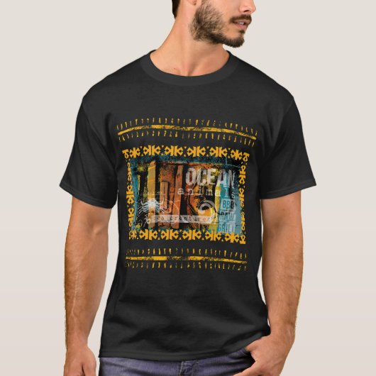 Kerstman vist voor Kerstmis T-shirt (Voorkant)