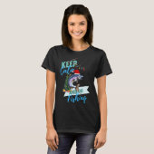 Kerstman vist voor Kerstmis T-shirt (Voorkant volledig)