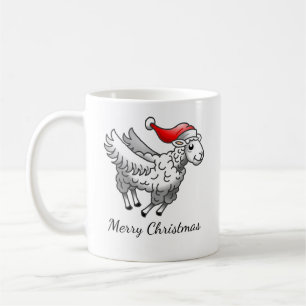 Kerstman Vliegende Kerstschaap Koffiemok