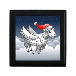 Kerstman Vliegende Kerstschapen Cadeaudoosje